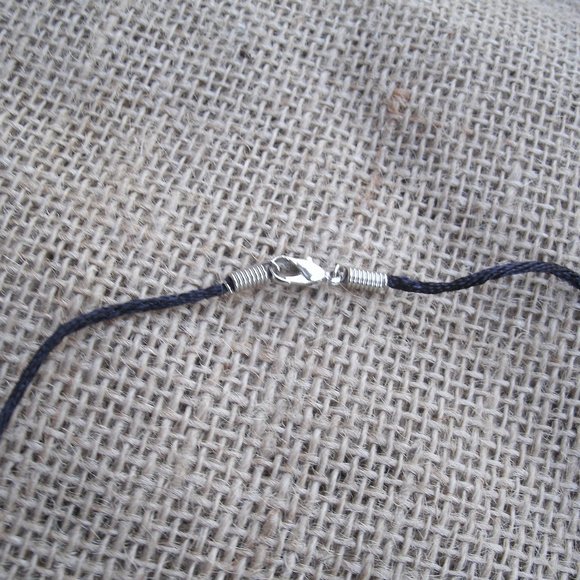 Murano Glass Blue Dolphin Pendant Necklace - Picture 14 of 15